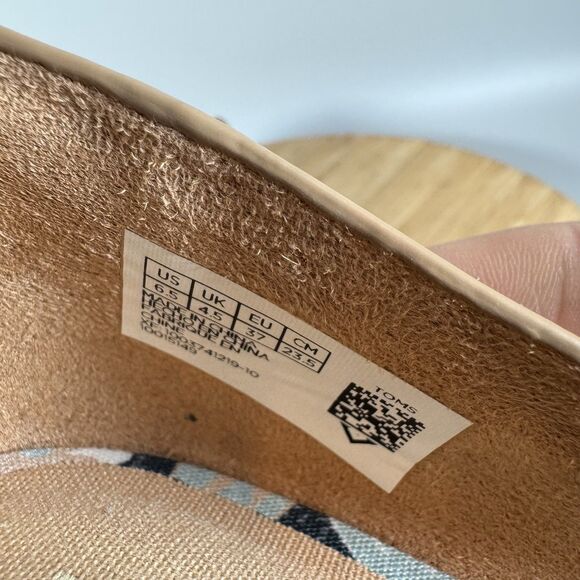 Toms Women's Darcy Size 6.5 Ballet Flats Shoes Tan Brown Leather - Picture 7 of 7